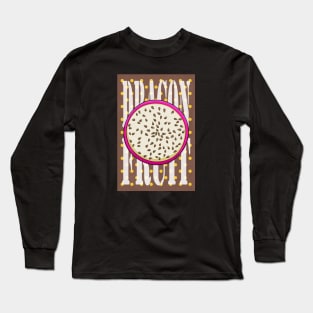 Dragonfruit retro Poster Long Sleeve T-Shirt